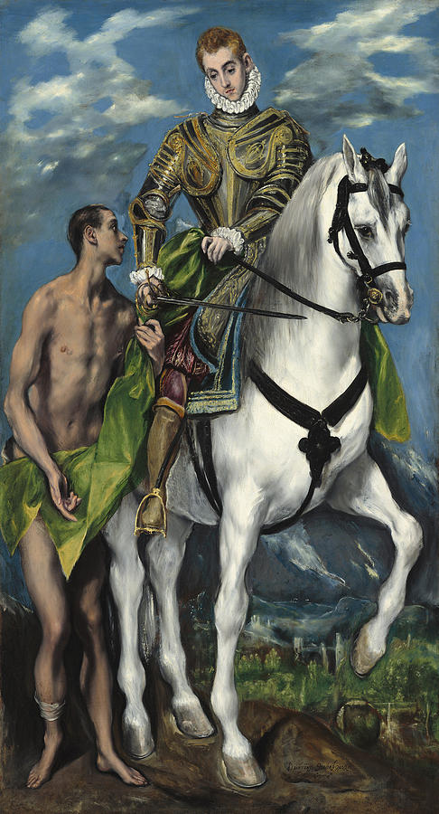 El Greco Painting - Saint Martin And The Beggar by Celestial Images