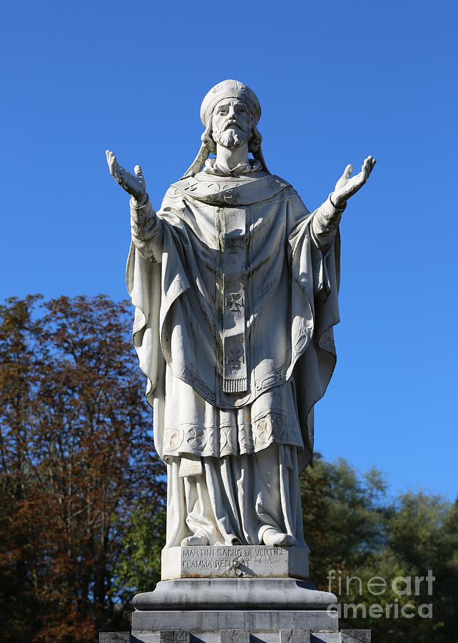 Saint Martin Statue At Lourdes Photograph