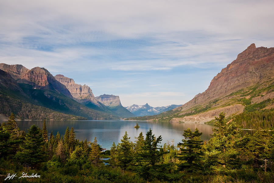 Saint Mary Lake and Wild Goose Island Photograph by Jeff Goulden