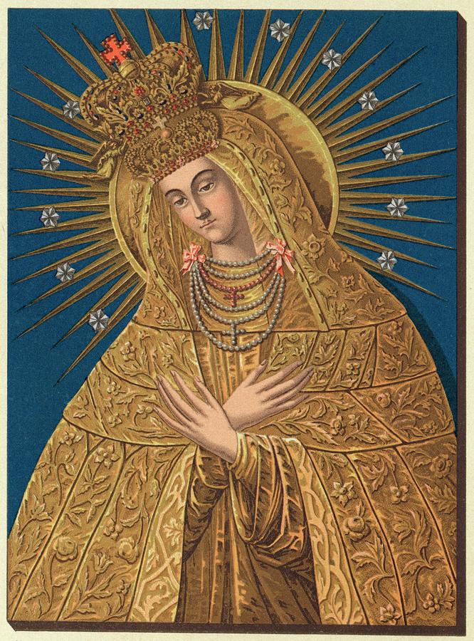 Saint Mary Of Ostrabrama Depicted Painting by Mary Evans Picture ...