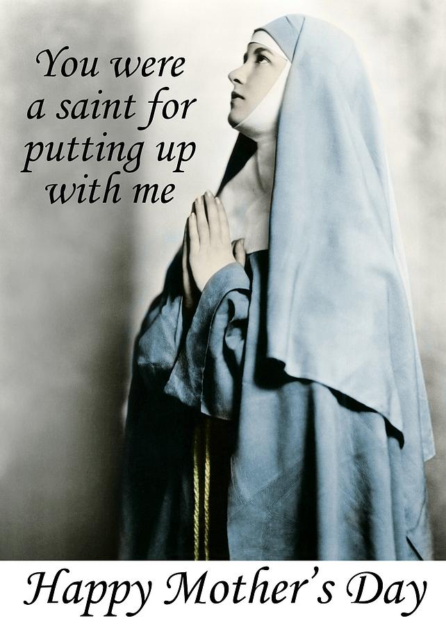 Saint Mom Greeting Card Photograph by Communique Cards