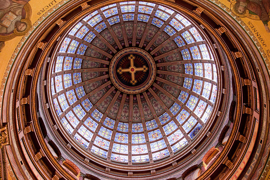 Architecture Photograph - Saint Nicholas Church Dome Interior in Amsterdam by Artur Bogacki