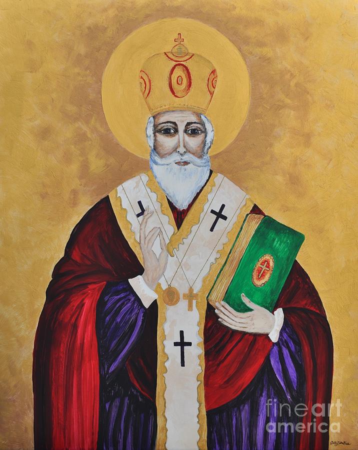Saint Nicholas Painting by Sally Tiska Rice