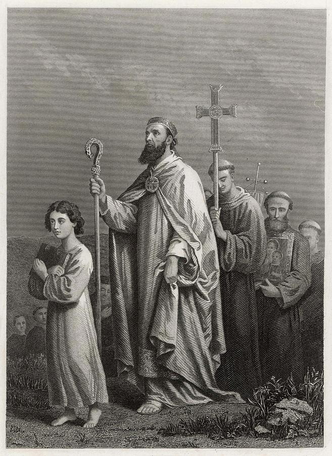 Saint Patrick Going To Tara, Ireland Drawing by Mary Evans Picture ...