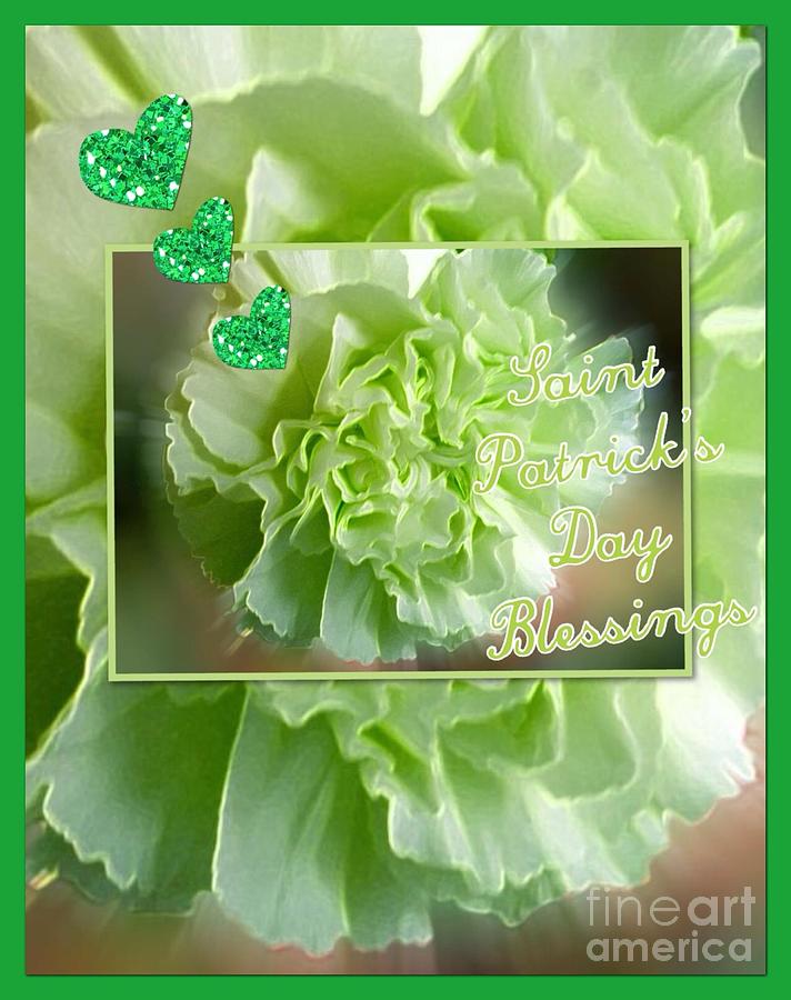 Saint Patricks Day Greeting Bordered Photograph by Joan-Violet Stretch