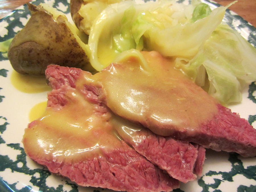 Saint Pattys Day Corned Beef and Cabbage Photograph by Kathy Clark