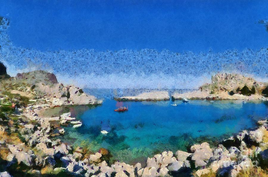 Saint Paul bay Painting by George Atsametakis