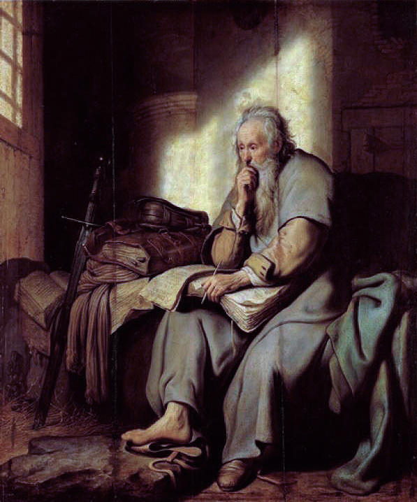 Saint Paul in Prison Painting by Celestial Images
