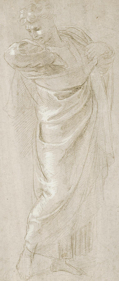 Raphael Drawing - Saint Paul Rending His Garments by Raphael