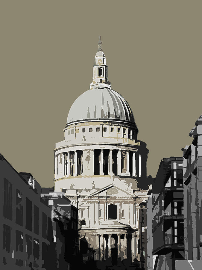 London Mixed Media - Saint Pauls - French GREY by BFA Prints