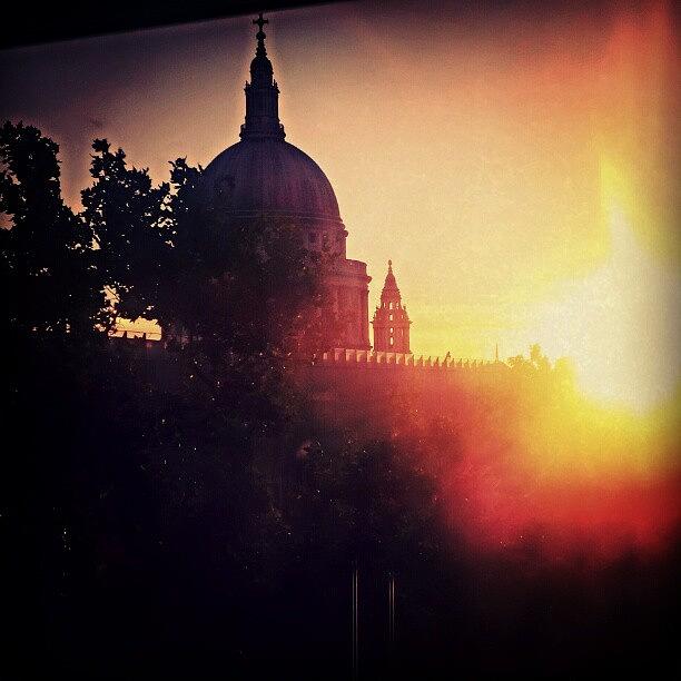 Sunset Photograph - Saint Pauls Cathedral From An Unusual Angle #sunset by Yelena Novikova