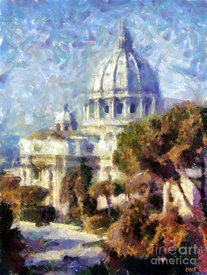 Saint Peters Basilica Painting by Dragica  Micki Fortuna