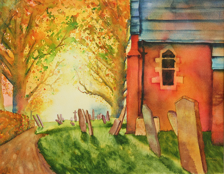 Fall Painting - Saint Peters Bramshaw by Melanie Harman