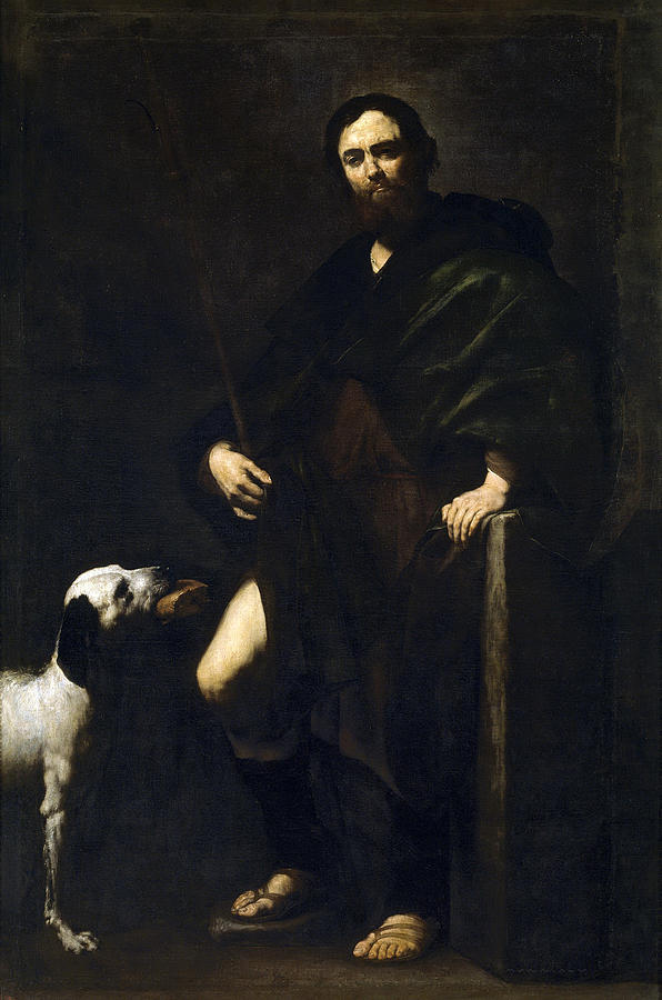 Jusepe De Ribera Painting - Saint Roch by Jusepe de Ribera