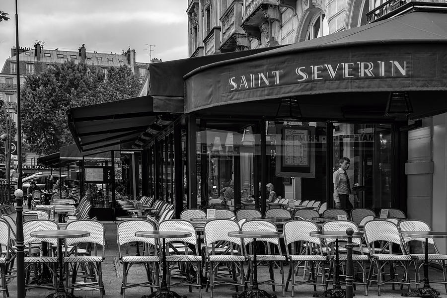 Paris Photograph - Saint Severin Cafe by Georgia Clare