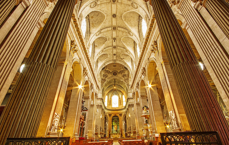 Leonardo Da Vinci Photograph - Saint Sulpice Church by Mircea Costina Photography