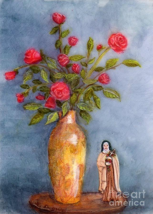 Saint Therese of the Little Flower Painting by Lora Duguay