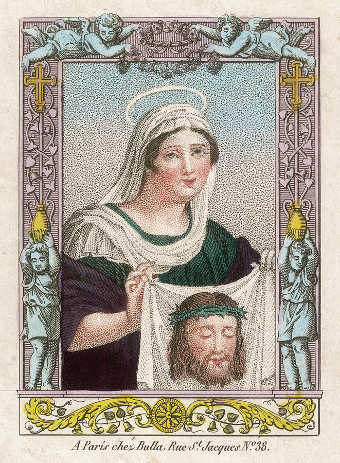 Jesus Christ Drawing - Saint Veronica She Used by Mary Evans Picture Library