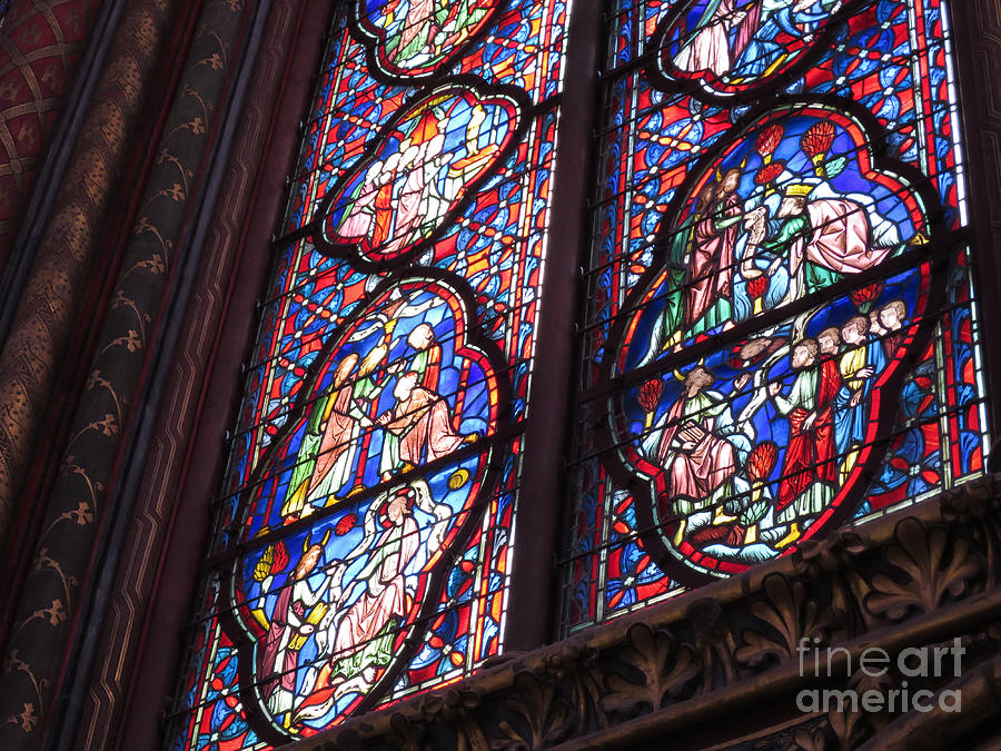 Sainte-Chapelle Window Photograph by Ann Horn