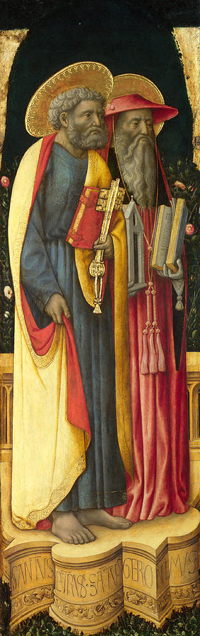 Saints Peter and Jerome Painting by Antonio Vivarini and Giovanni dAlemagna