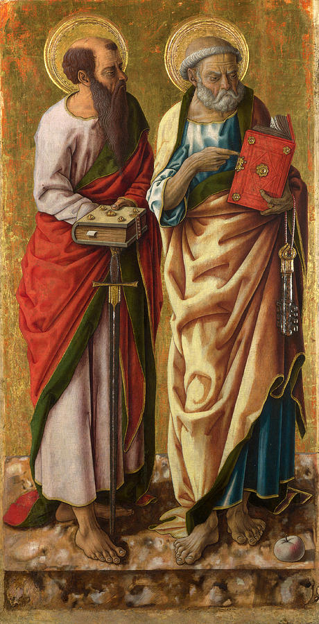 Saints Peter and Paul Painting by Carlo Crivelli
