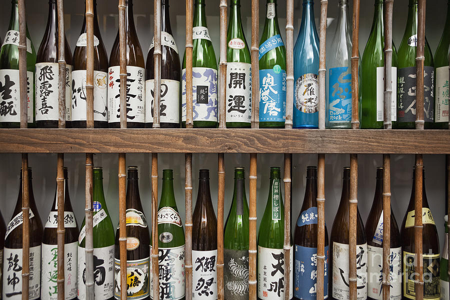 Sake Bottles Photograph by Bryan Mullennix
