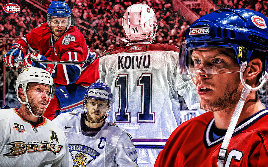 Saku Koivu PRINT Digital Art by SportsHype Art