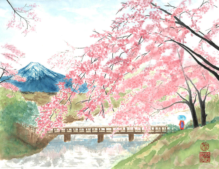 Sakura Painting by Terri Harris