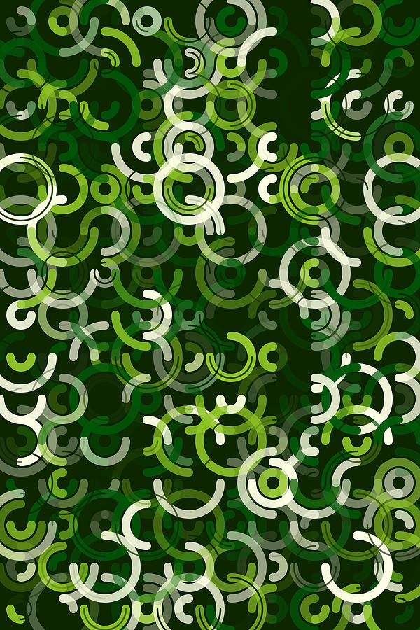 Salad Geometric Circle Segment Pattern Digital Art by Frank Ramspott