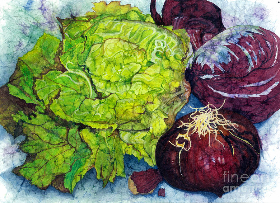 Salad Starters Painting by Barbara Jewell