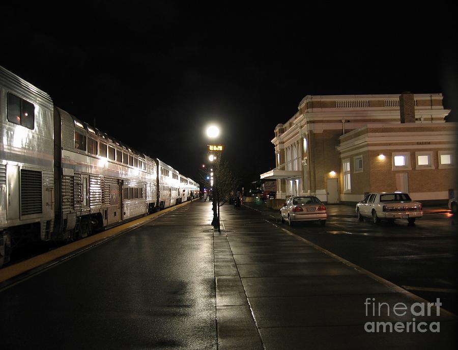 Salem Amtrak Depot at Night Photograph by James B Toy