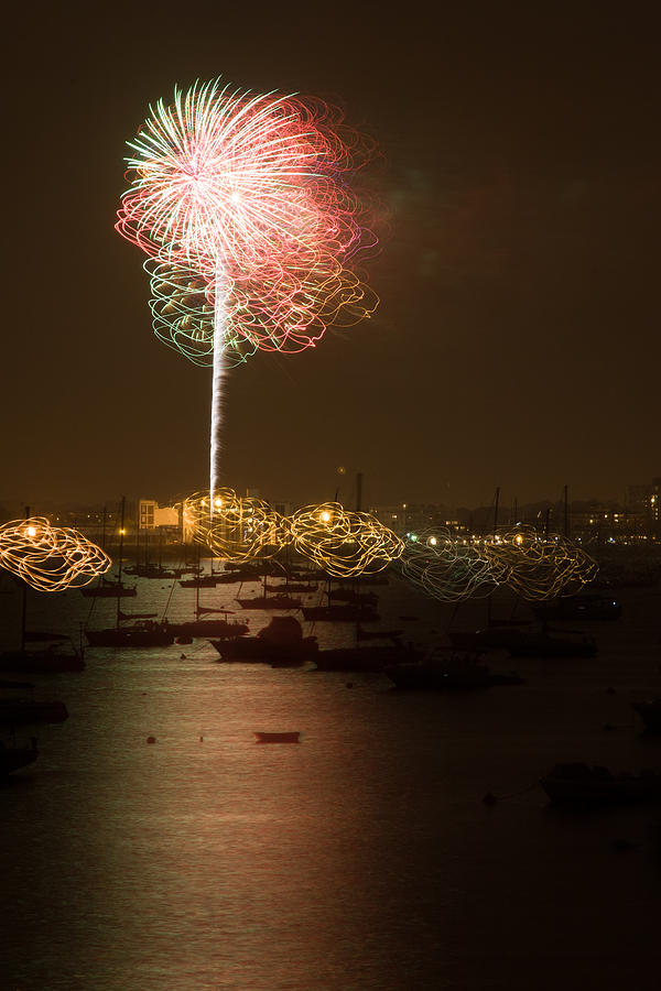 Salem Fireworks Photograph by Jeff Folger