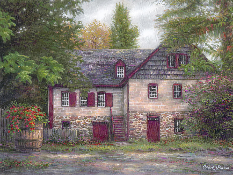 Cottage Painting - Salem House by Chuck Pinson