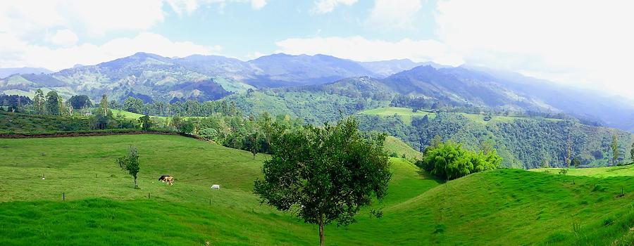 Nature Photograph - Salento Colombia Panoramic Landscape by Michelle Eshleman
