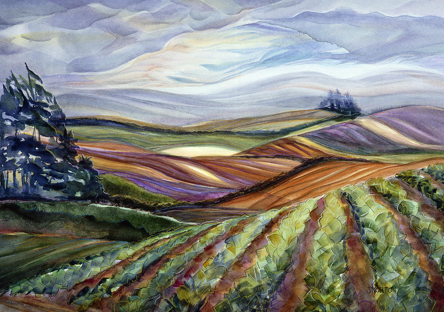 Landscape Painting - Salinas Tapestry by Jen Norton