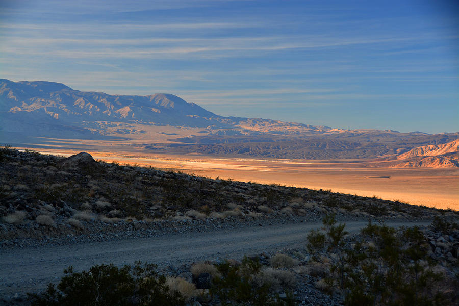 Desert Photograph - SAline Valley Byway Sunset November 17 2014 by Brian Lockett