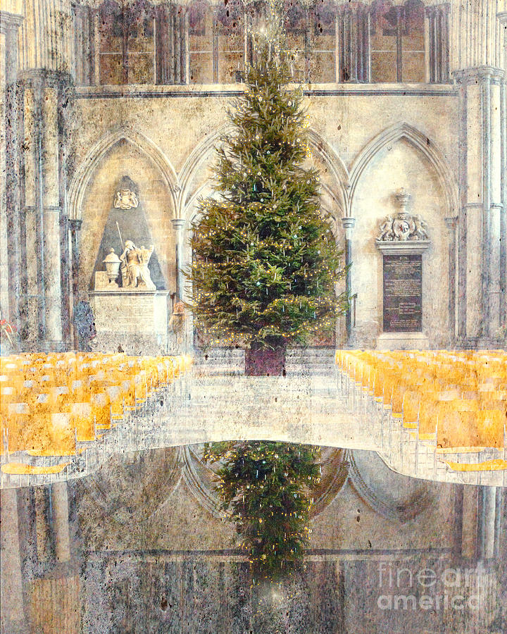 Salisbury Cathedral Christmas interior Photograph by Linsey Williams