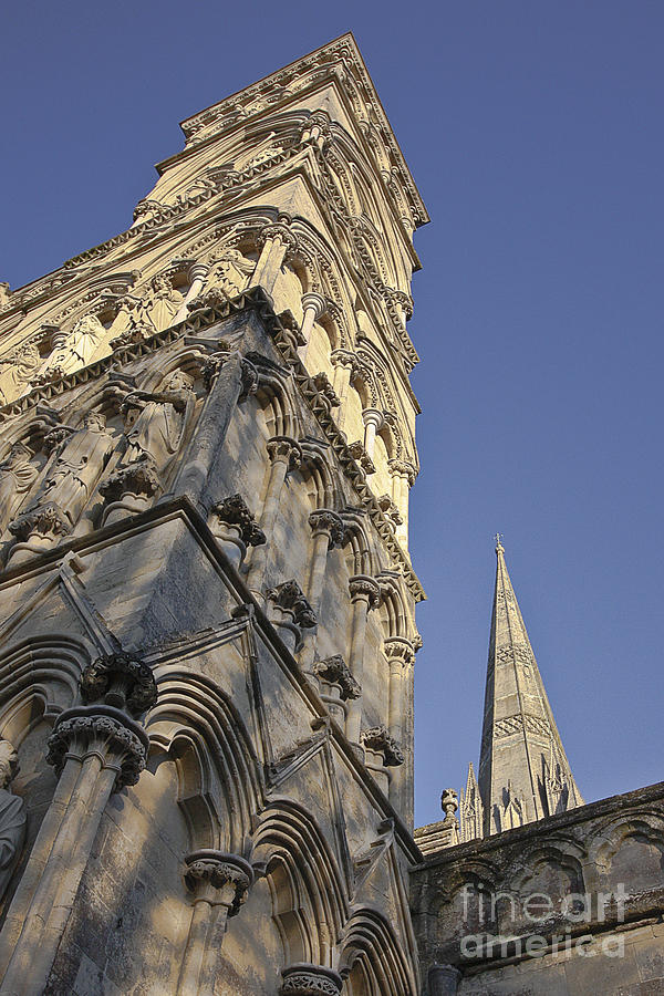 Salisbury Cathedral West Front and Spire Photograph by Terri Waters