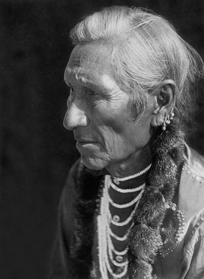 Edward Sheriff Curtis Photograph - Salish Indian  circa 1910 by Aged Pixel
