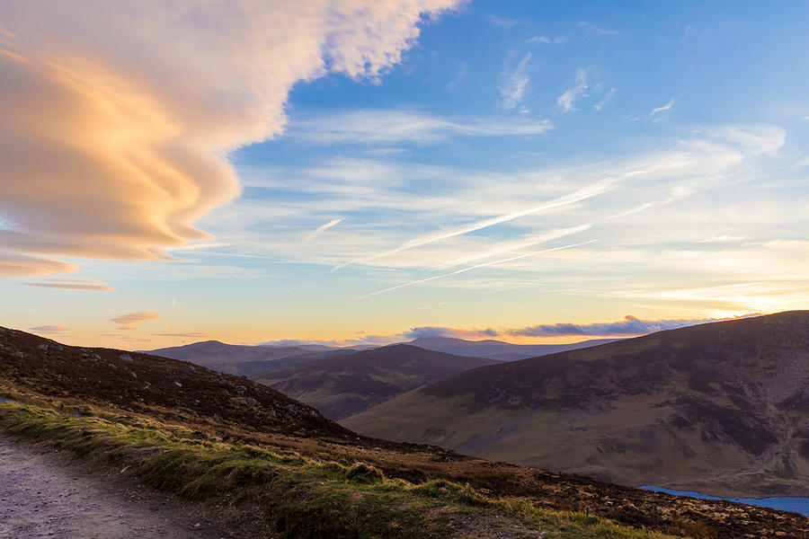 Sally Gap in Wicklow Mountains in the evening Photograph by Semmick Photo
