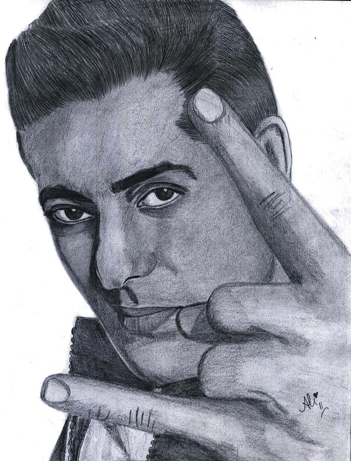 Salman Khan Drawing by Bobby Dar