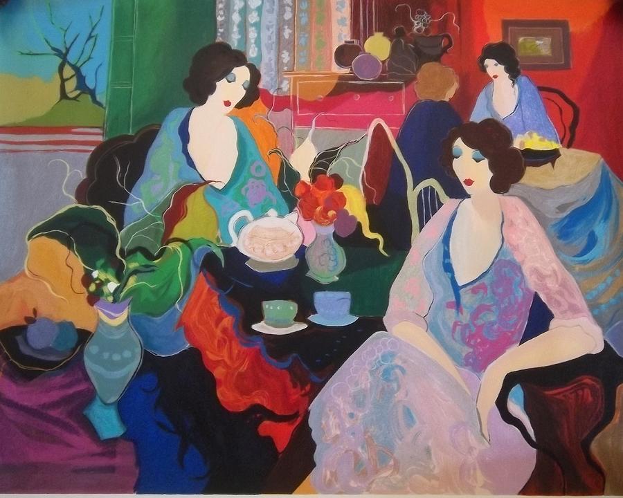 Salon de Paris Painting by Itzchak Tarkay