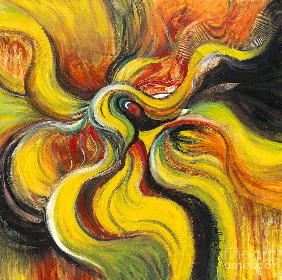 Abstract Painting - Salsa by Nadine Rippelmeyer