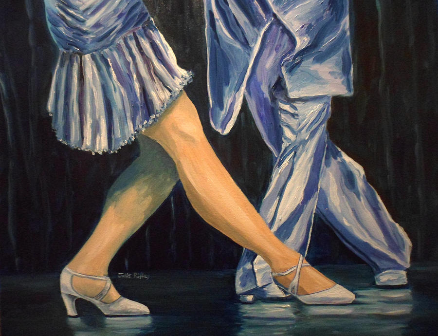 Salsa Stepping Painting by Julie Brugh Riffey