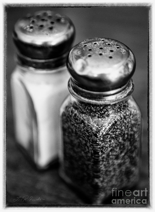 Salt and Pepper Shaker  Black and White Photograph by Iris Richardson