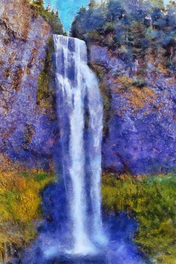 Salt Creek Falls Digital Art by Kaylee Mason