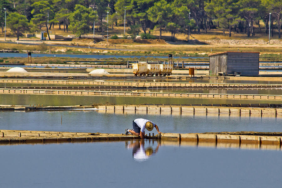 Salt evaporation ponds production plant in Nin Photograph by Brch Photography