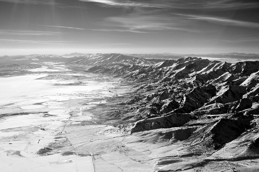 Mountain Photograph - Salt Flats from the Air by D Scott Clark