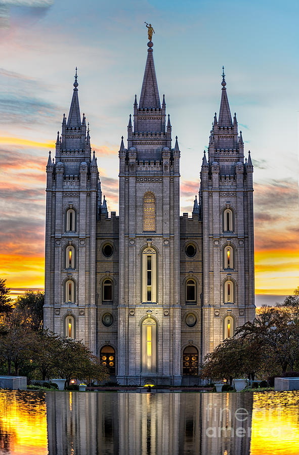 Salt Lake Temple Sunset Photograph by Jerry Fornarotto