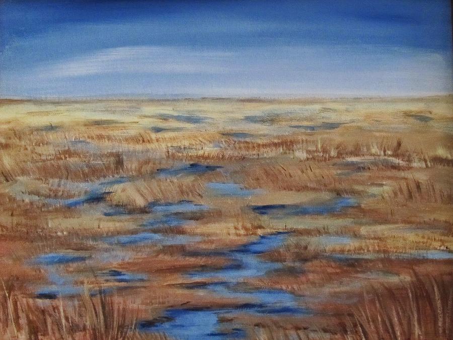 Salt Marsh In Summer Painting by Lorraine Centrella